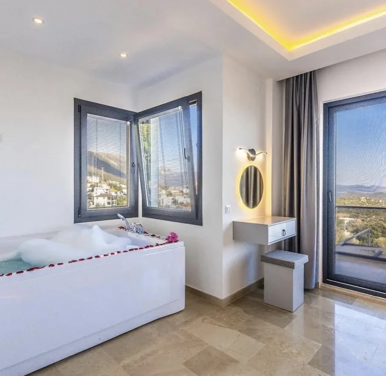 Villa Albedo | Kaş Gökseki’de Jakuzili Deniz Manzaralı Balayı Villası — Kaş, Antalya