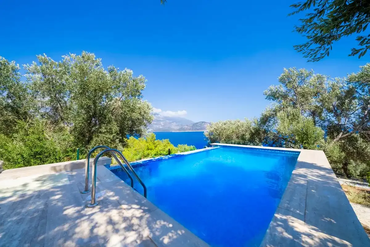 Villa Likya Taş | Kaş Yeşilköy’de Deniz Manzaralı Özel Havuzlu Lüks Taş Villa — Kaş, Antalya